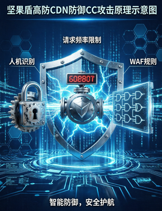 坚果盾高防CDN防御CC攻击效果图