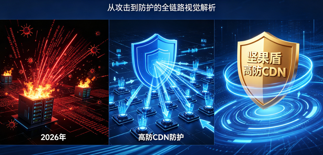 坚果盾高防CDN攻击防护视觉解析图