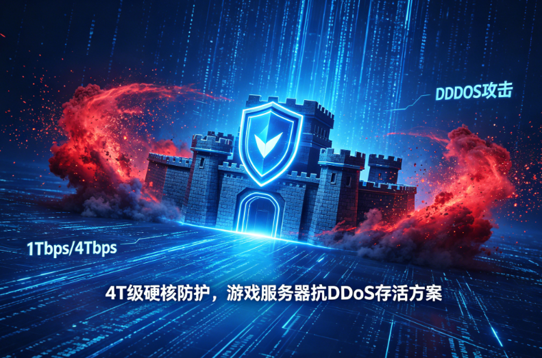 游戏行业高防服务器 1Tbps大流量DDoS攻击防御方案